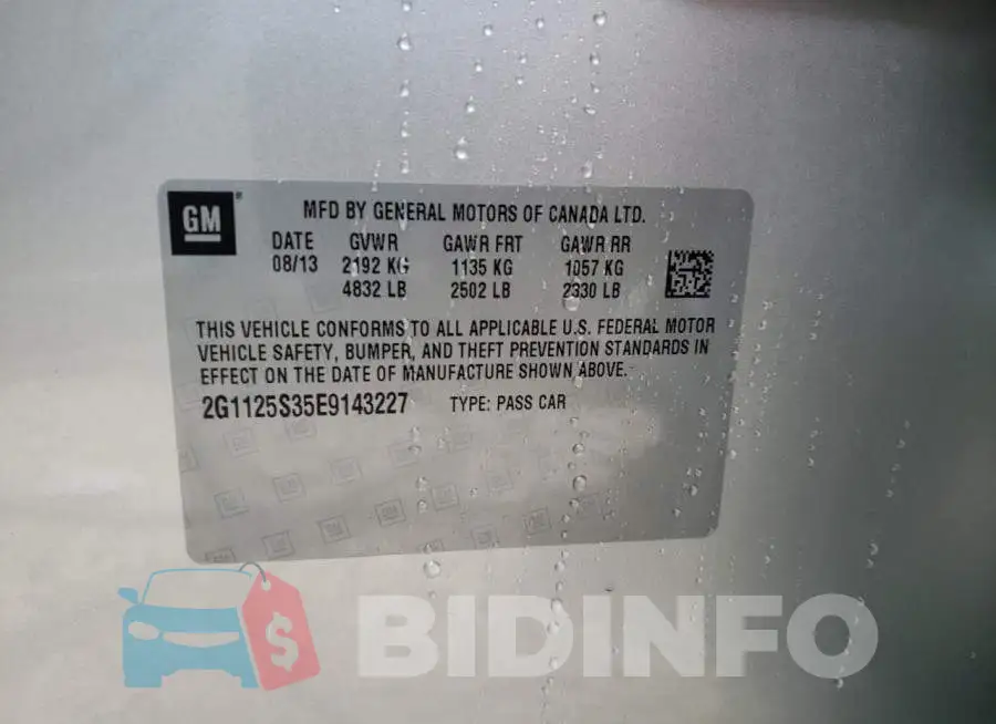 2G1125S35E9143227 Photo# 10