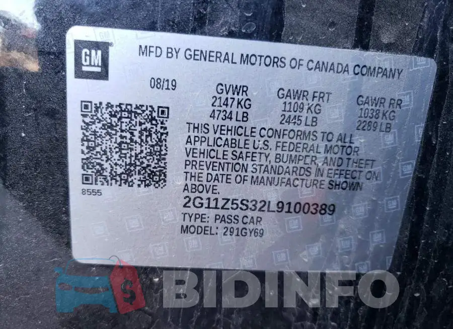 2G11Z5S32L9100389 Photo# 12