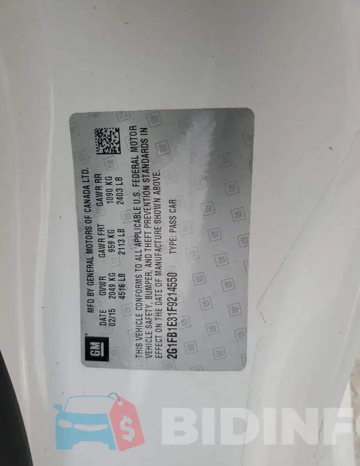 2G1FB1E31F9214550 Photo# 10