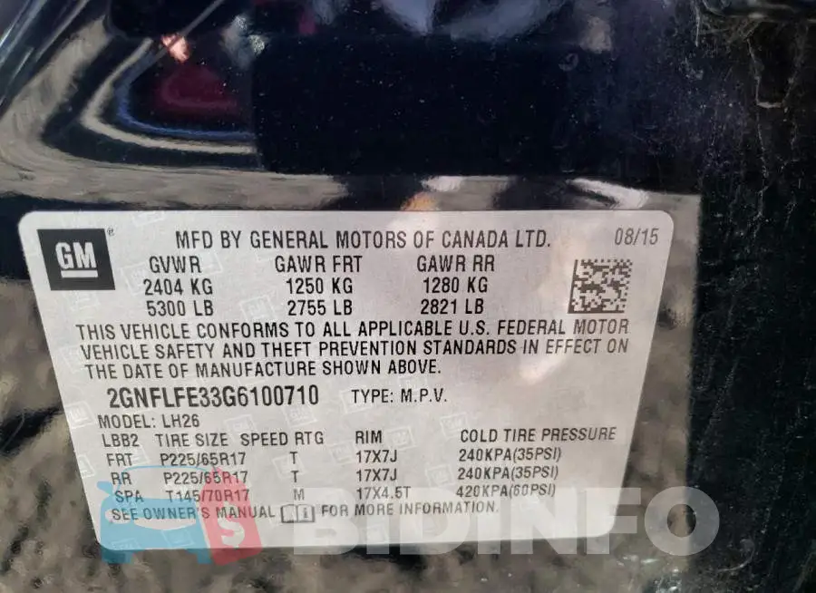 2GNFLFE33G6100710 Photo# 13