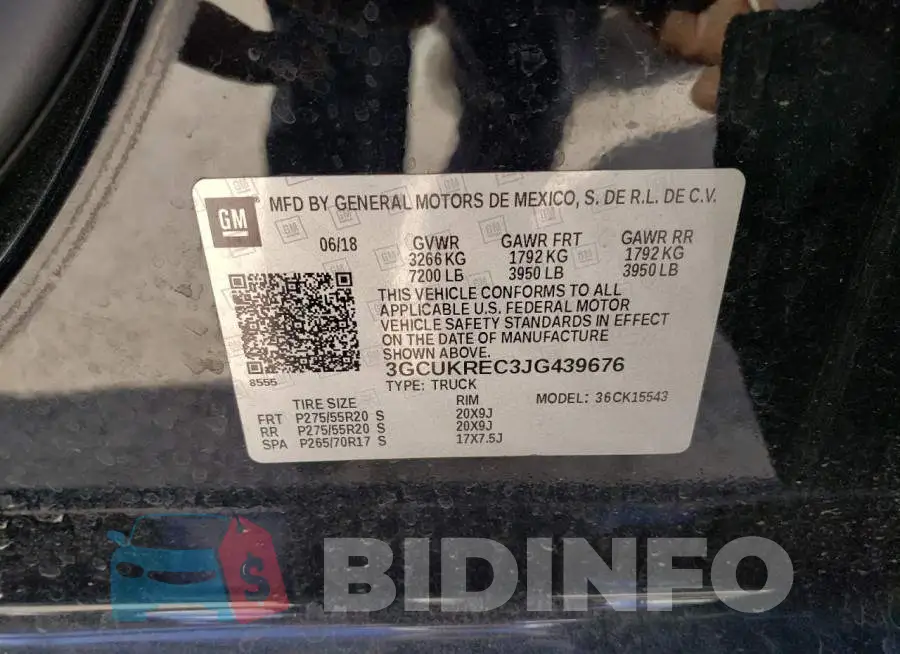 3GCUKREC3JG439676 Photo# 10