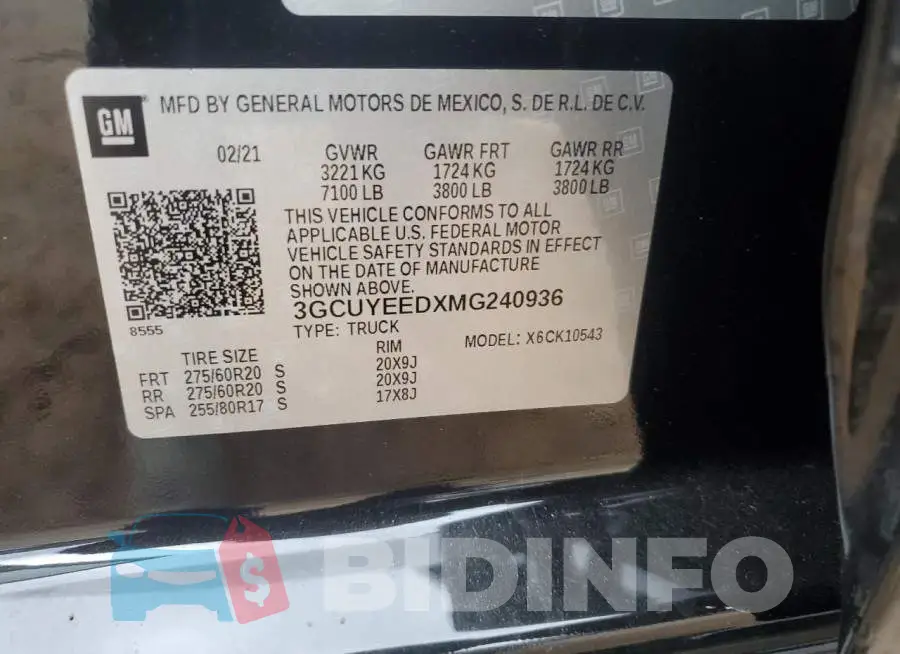 3GCUYEEDXMG240936 Photo# 13