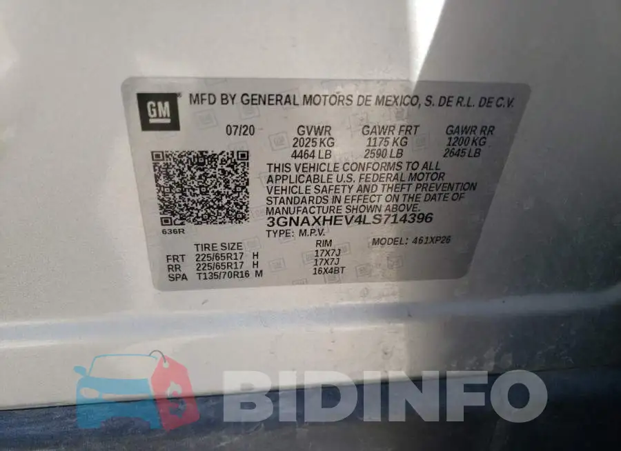 3GNAXHEV4LS714396 Photo# 13