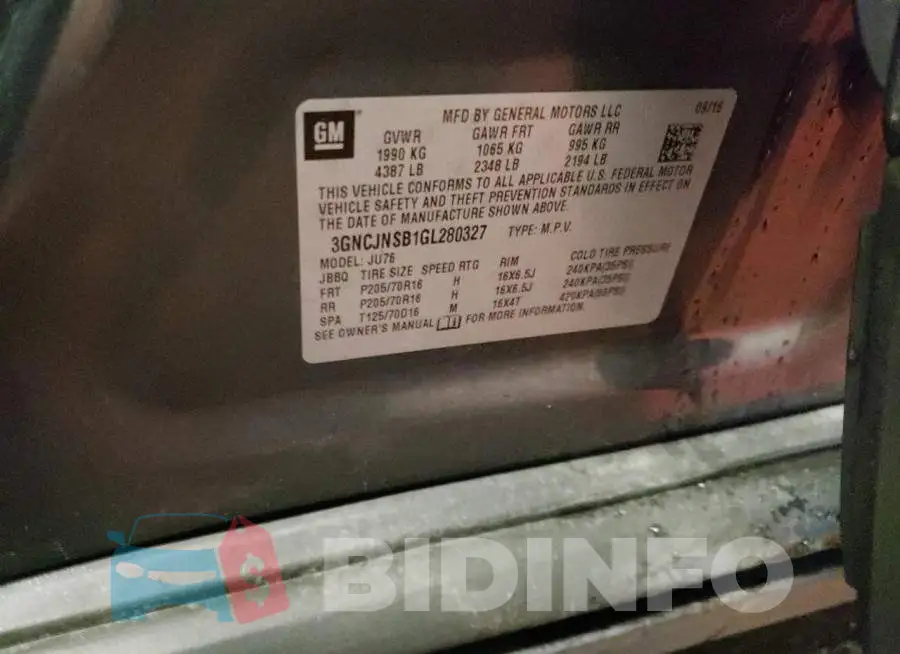 3GNCJNSB1GL280327 Photo# 14
