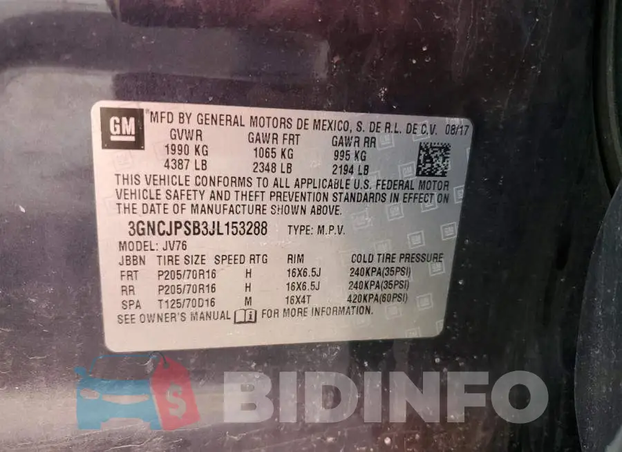3GNCJPSB3JL153288 Photo# 13