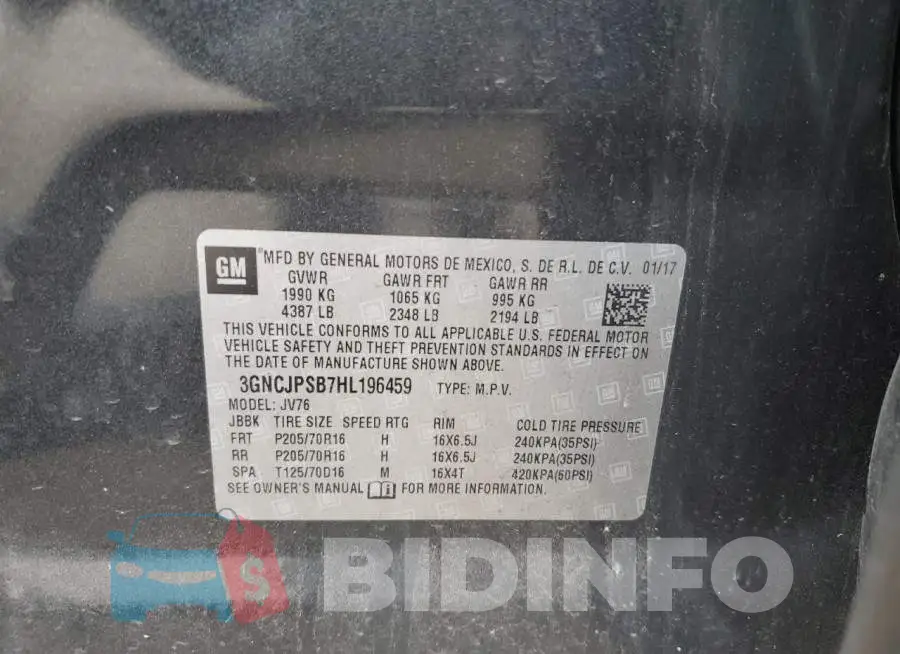3GNCJPSB7HL196459 Photo# 12