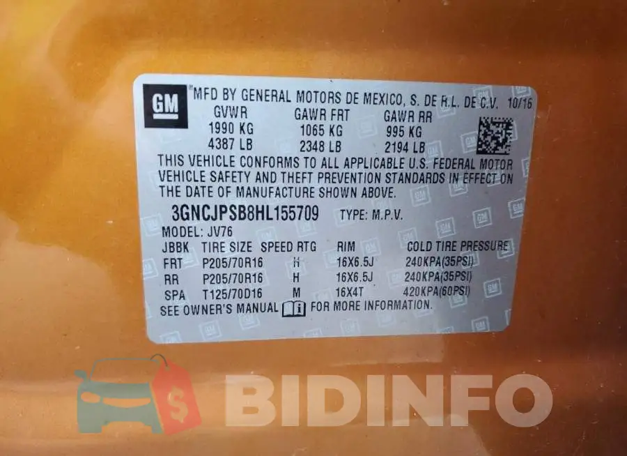 3GNCJPSB8HL155709 Photo# 13