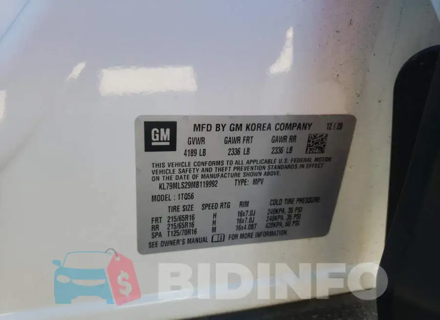 KL79MLS29MB119992 Photo# 13
