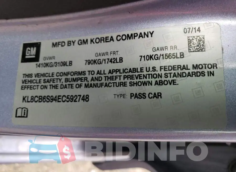 KL8CB6S94EC592748 Photo# 12