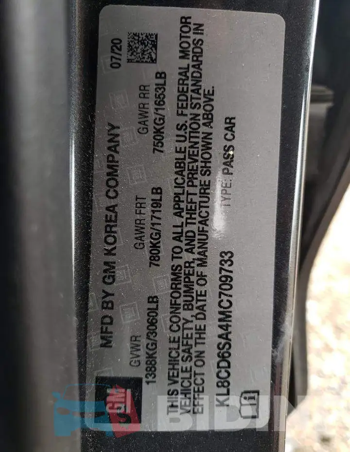 KL8CD6SA4MC709733 Photo# 13