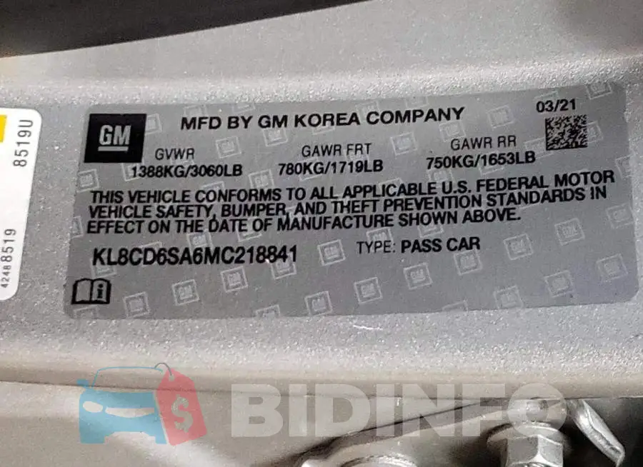 KL8CD6SA6MC218841 Photo# 12