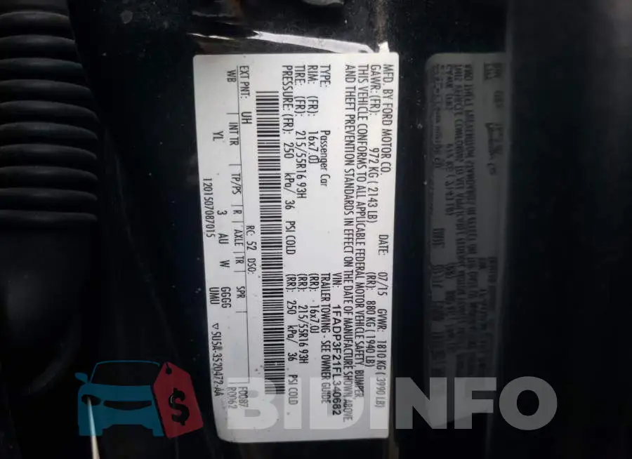 1FADP3F21FL340682 Photo# 10