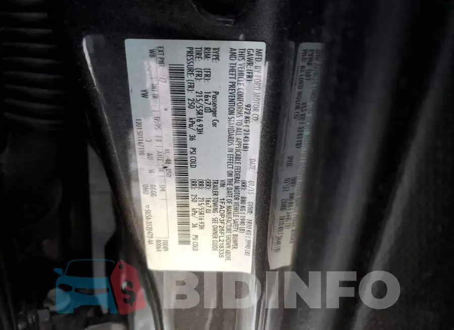 1FADP3F26FL218335 Photo# 12