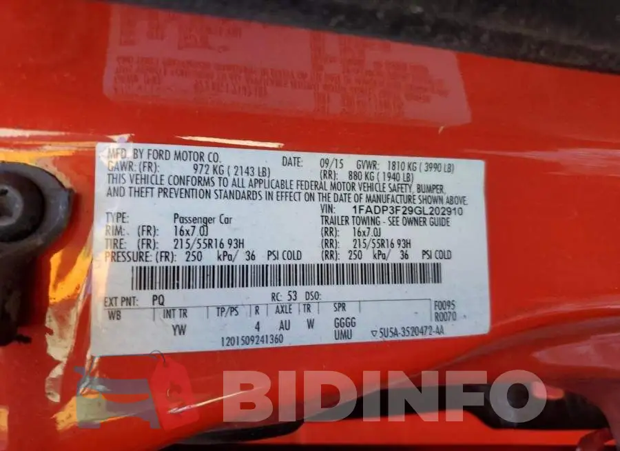 1FADP3F29GL202910 Photo# 12