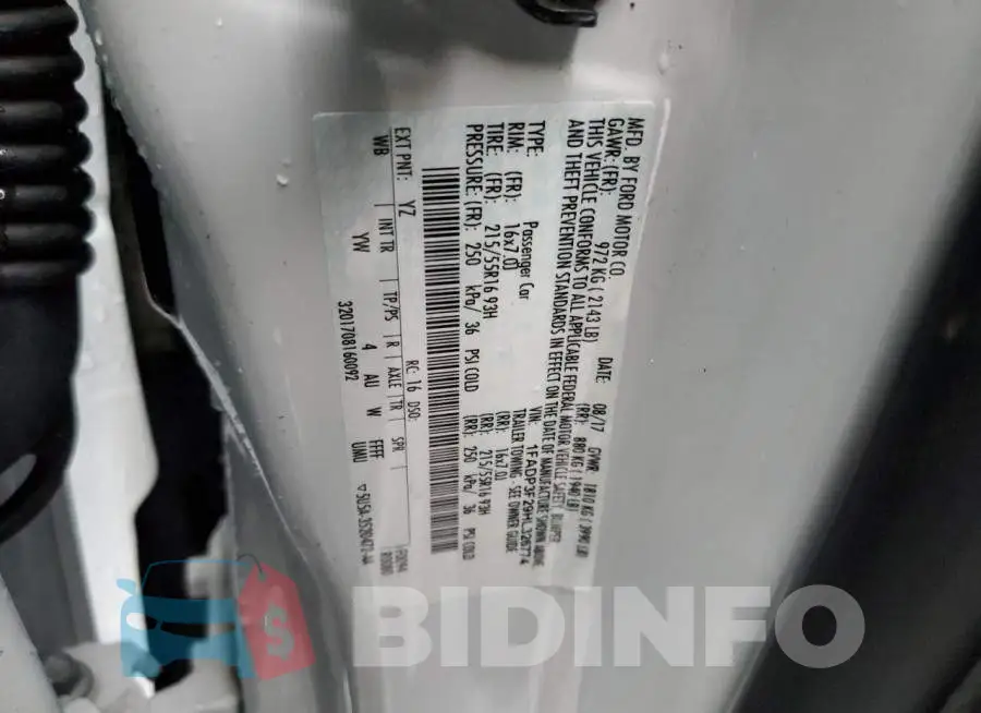 1FADP3F29HL326774 Photo# 12