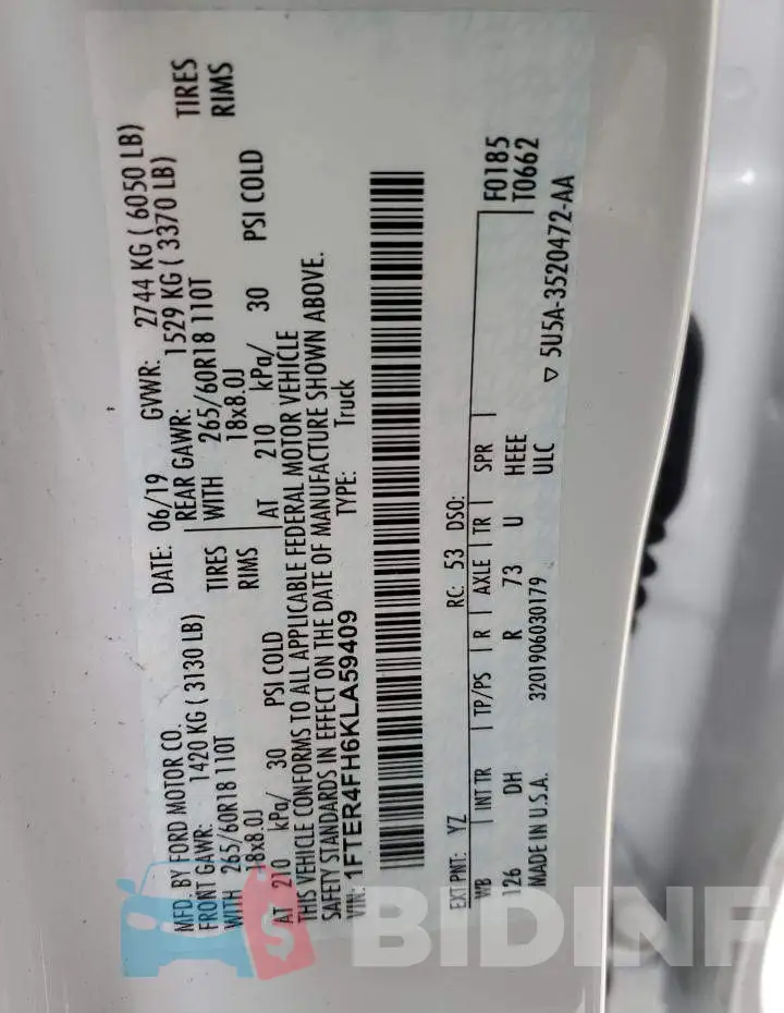 1FTER4FH6KLA59409 Photo# 12