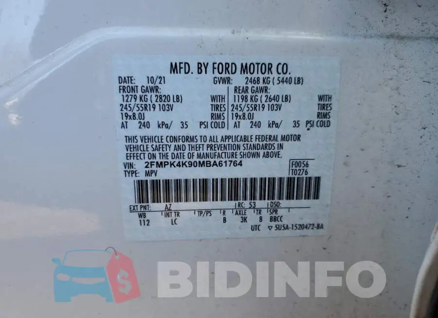 2FMPK4K90MBA61764 Photo# 14