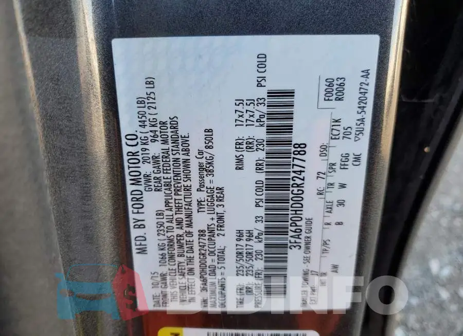 3FA6P0HD0GR247788 Photo# 12