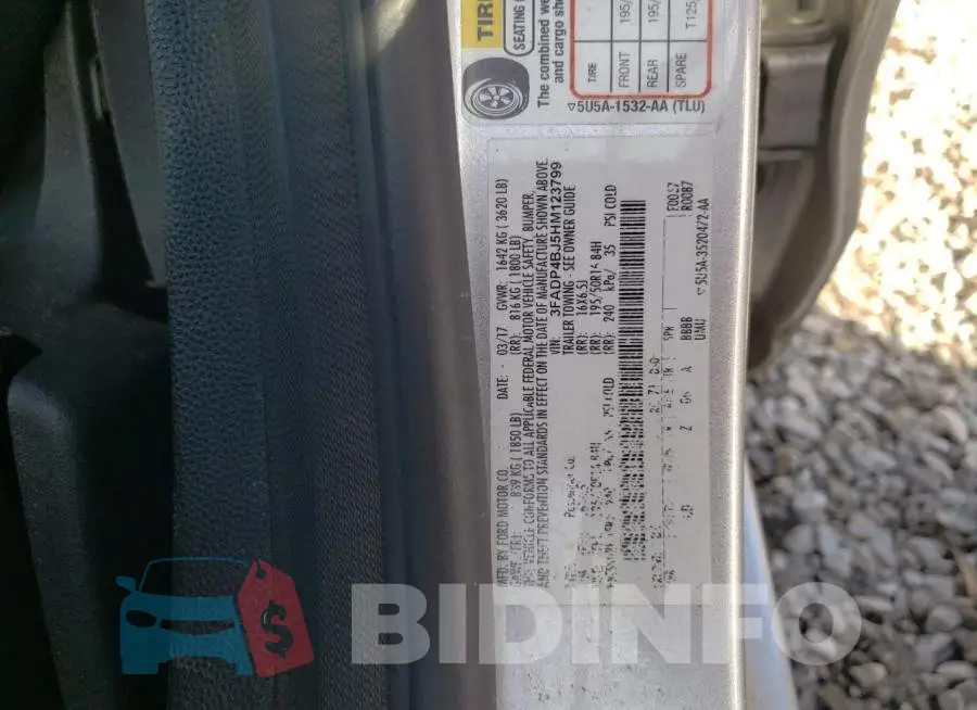 3FADP4BJ5HM123799 Photo# 13
