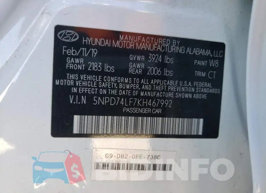 5NPD74LF7KH467992 Photo# 10