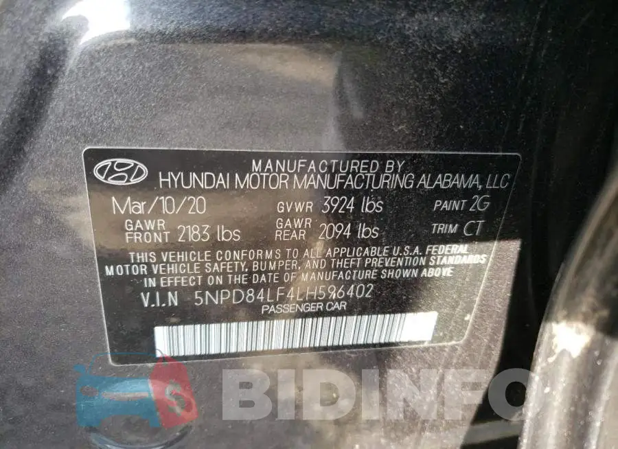 5NPD84LF4LH596402 Photo# 12
