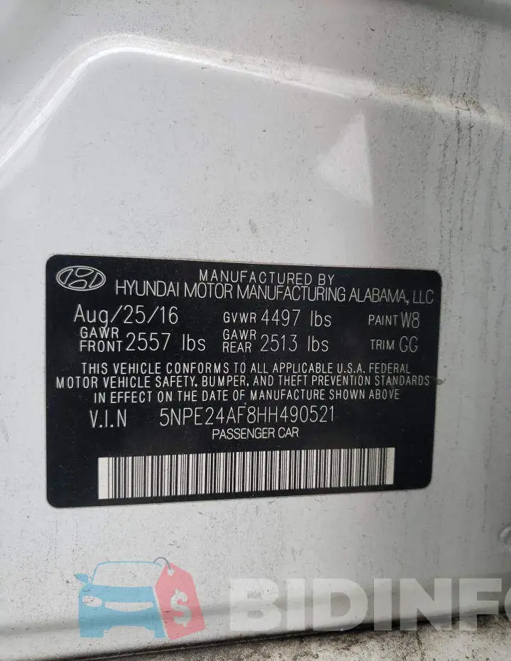 5NPE24AF8HH490521 Photo# 12