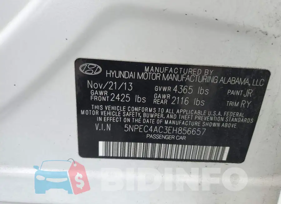 5NPEC4AC3EH856657 Photo# 12