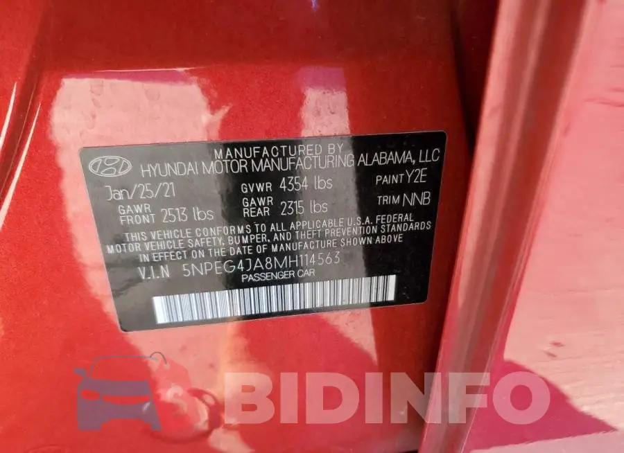 5NPEG4JA8MH114563 Photo# 13