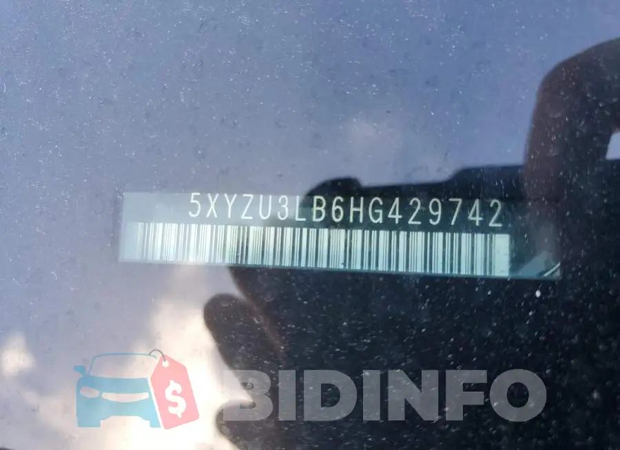 5XYZU3LB6HG429742 Photo# 10