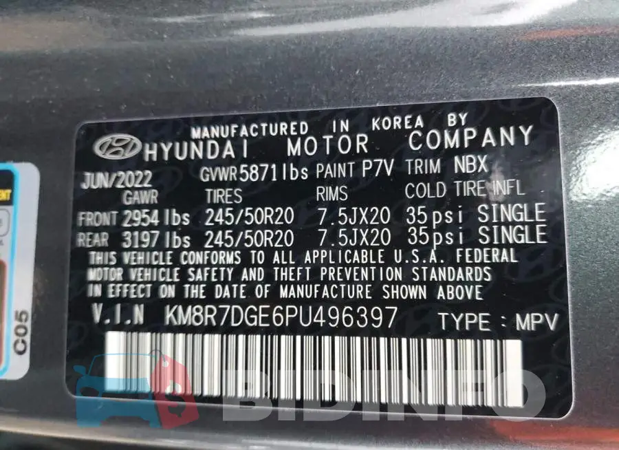 KM8R7DGE6PU496397 Photo# 14