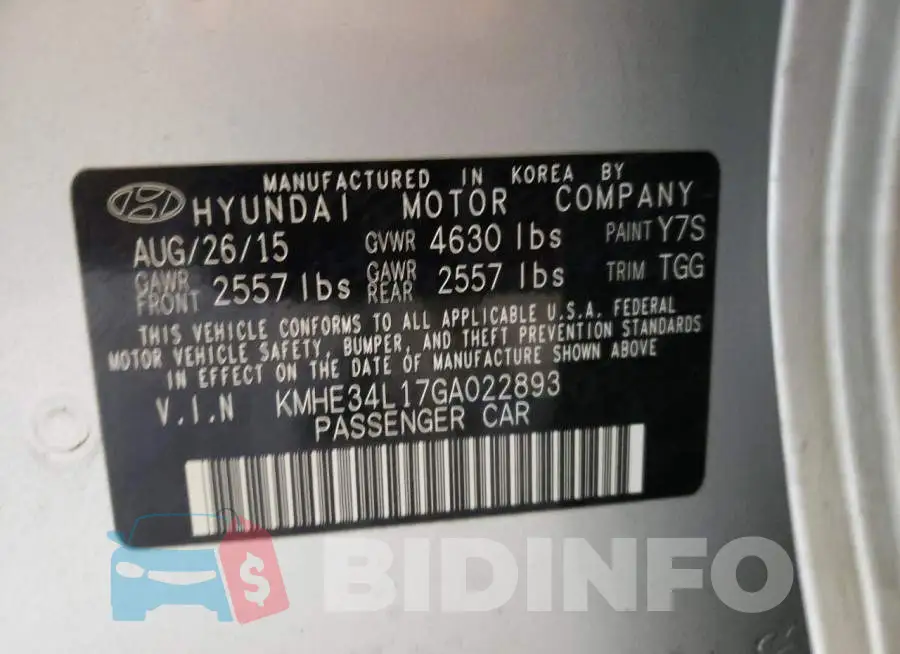 KMHE34L17GA022893 Photo# 12