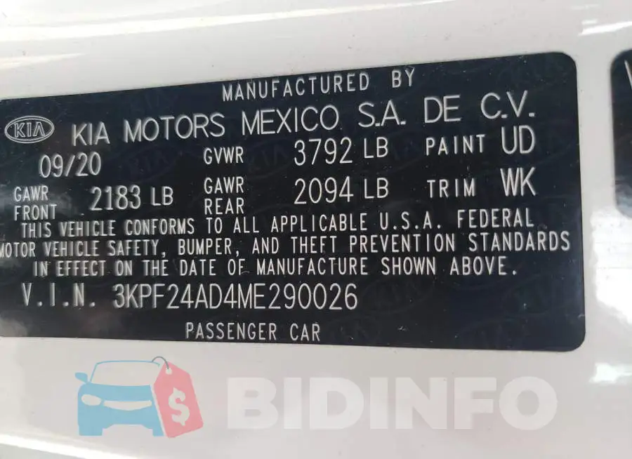 3KPF24AD4ME290026 Photo# 10