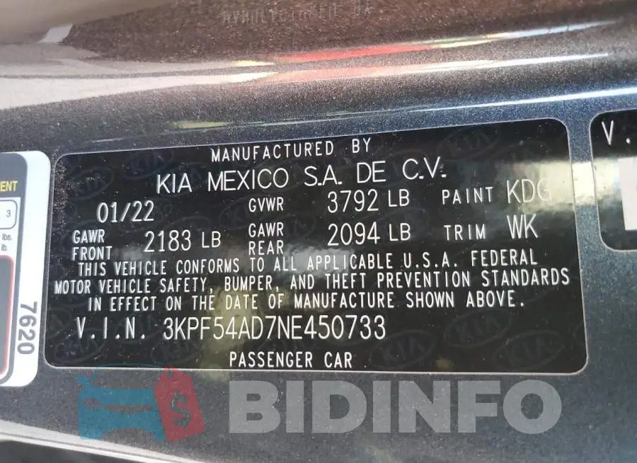 3KPF54AD7NE450733 Photo# 10