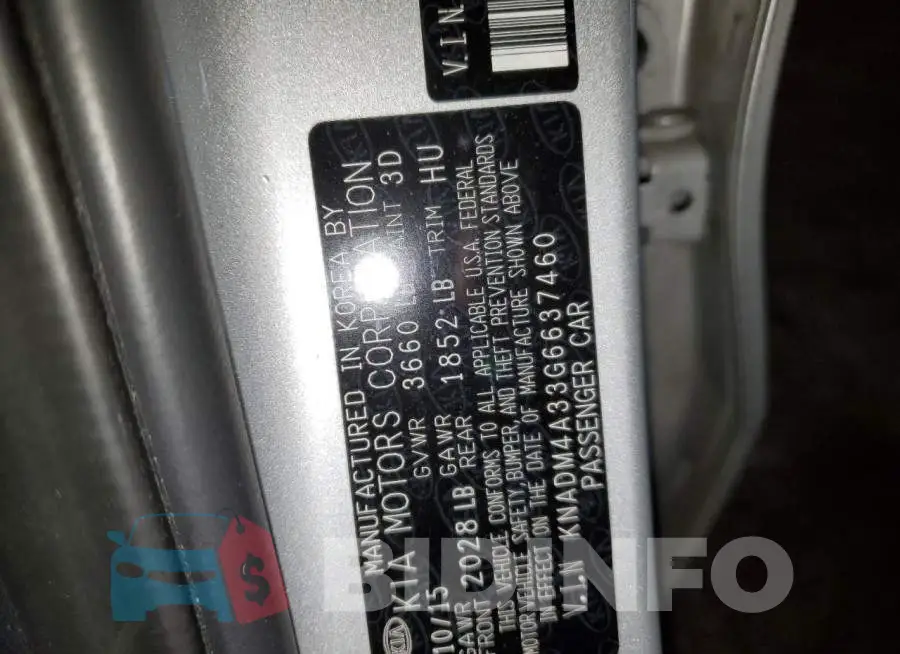 KNADM4A33G6637460 Photo# 12