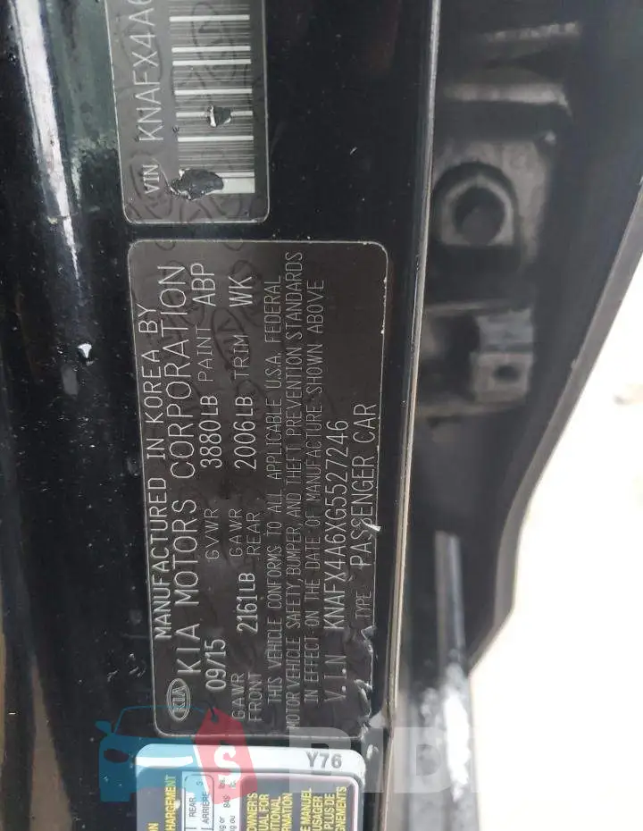 KNAFX4A6XG5527246 Photo# 12