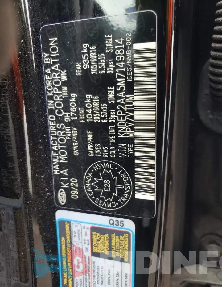 KNDEP2AA5M7149814 Photo# 14