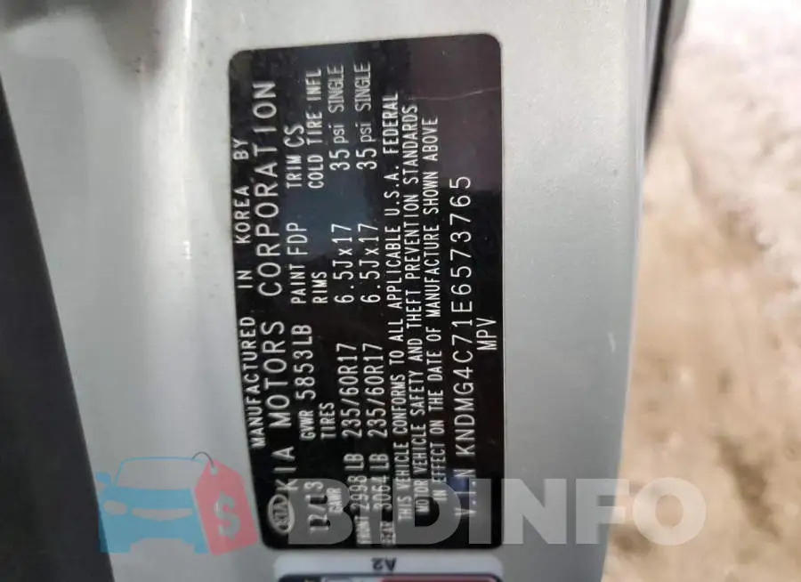 KNDMG4C71E6573765 Photo# 14