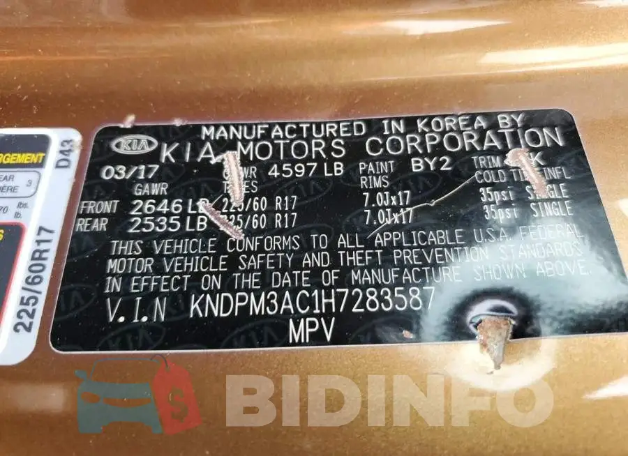 KNDPM3AC1H7283587 Photo# 13