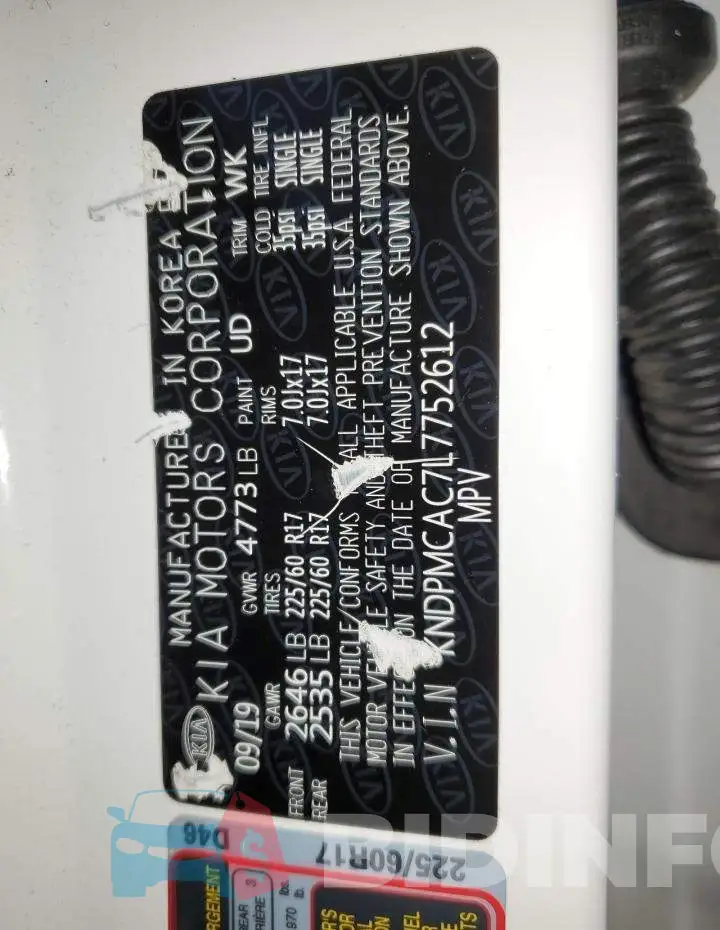 KNDPMCAC7L7752612 Photo# 14