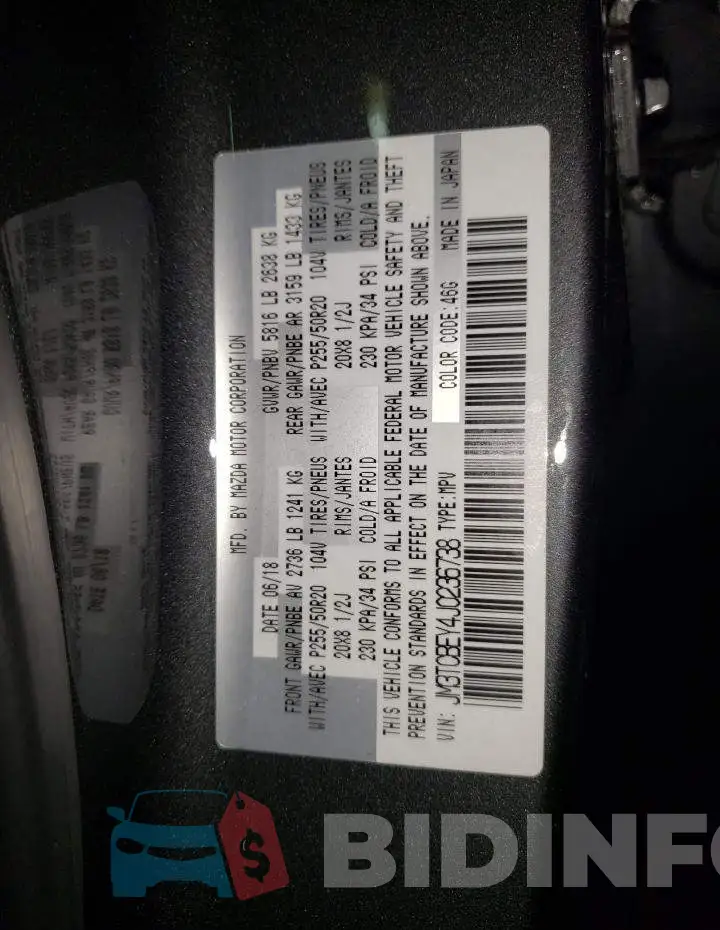 JM3TCBEY4J0236738 Photo# 12
