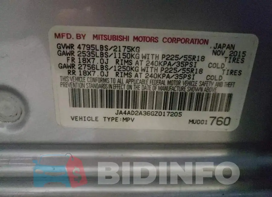JA4AD2A36GZ017205 Photo# 13