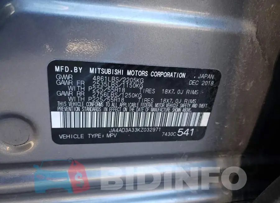 JA4AD3A33KZ032971 Photo# 13