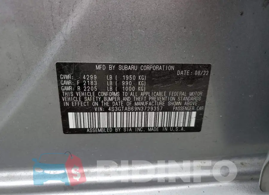 4S3GTAB69N3729357 Photo# 12