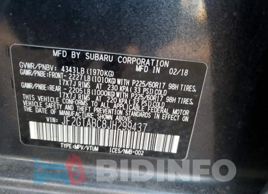 JF2GTABC8JH299437 Photo# 13