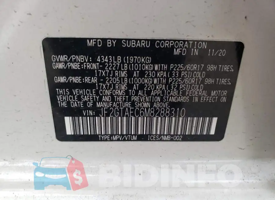 JF2GTAEC6M8288310 Photo# 13