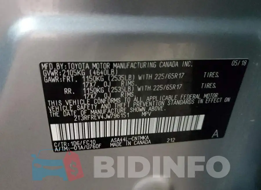 2T3RFREV4JW796151 Photo# 13
