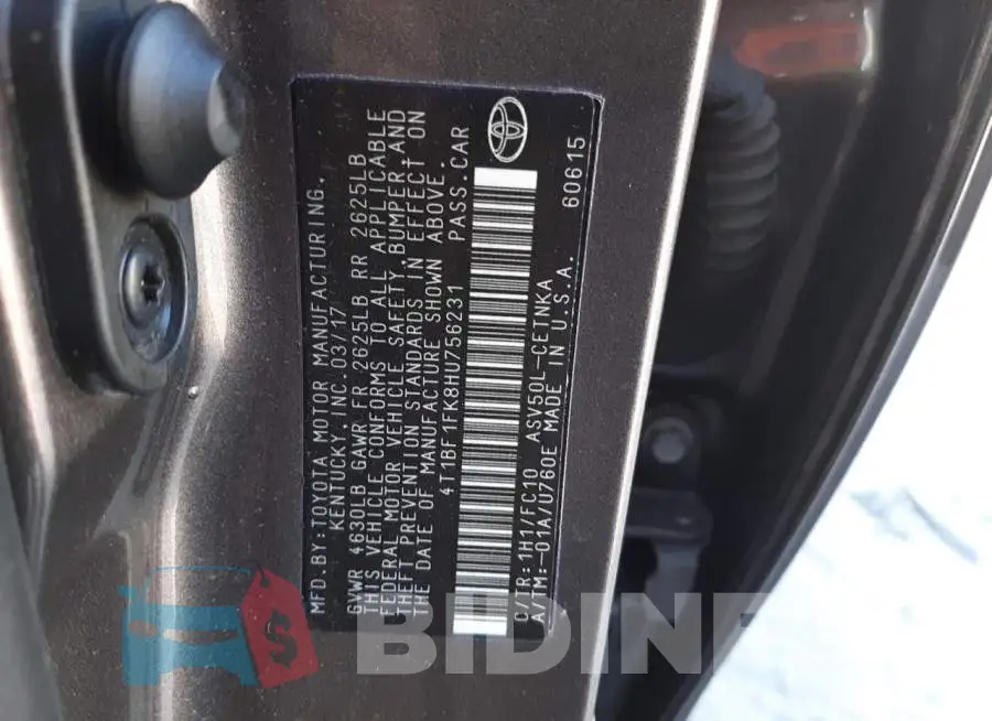 4T1BF1FK8HU756231 Photo# 12
