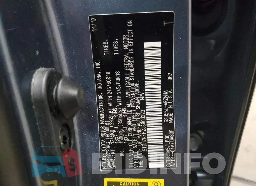 5TDJZRFH2JS803323 Photo# 13