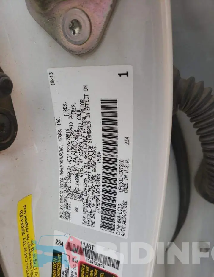 5TFRM5F18EX070451 Photo# 12