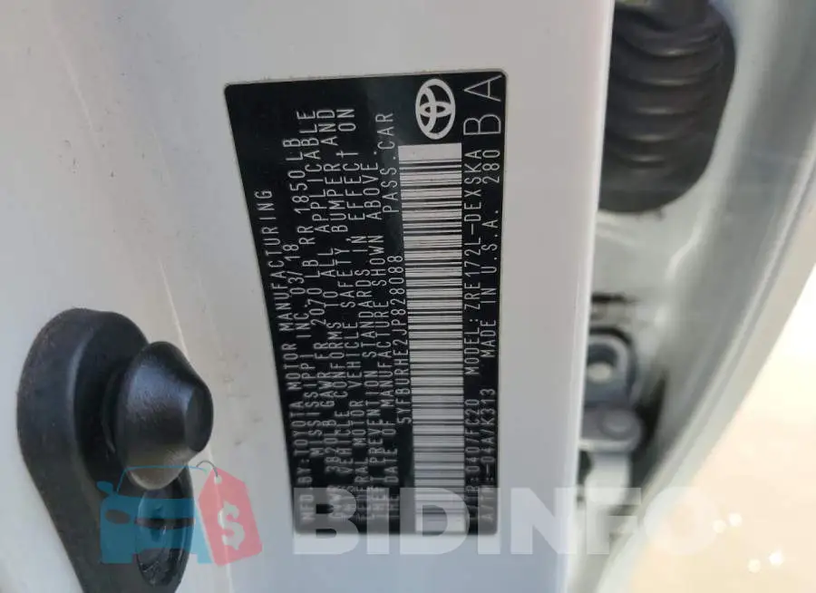 5YFBURHE2JP828088 Photo# 12